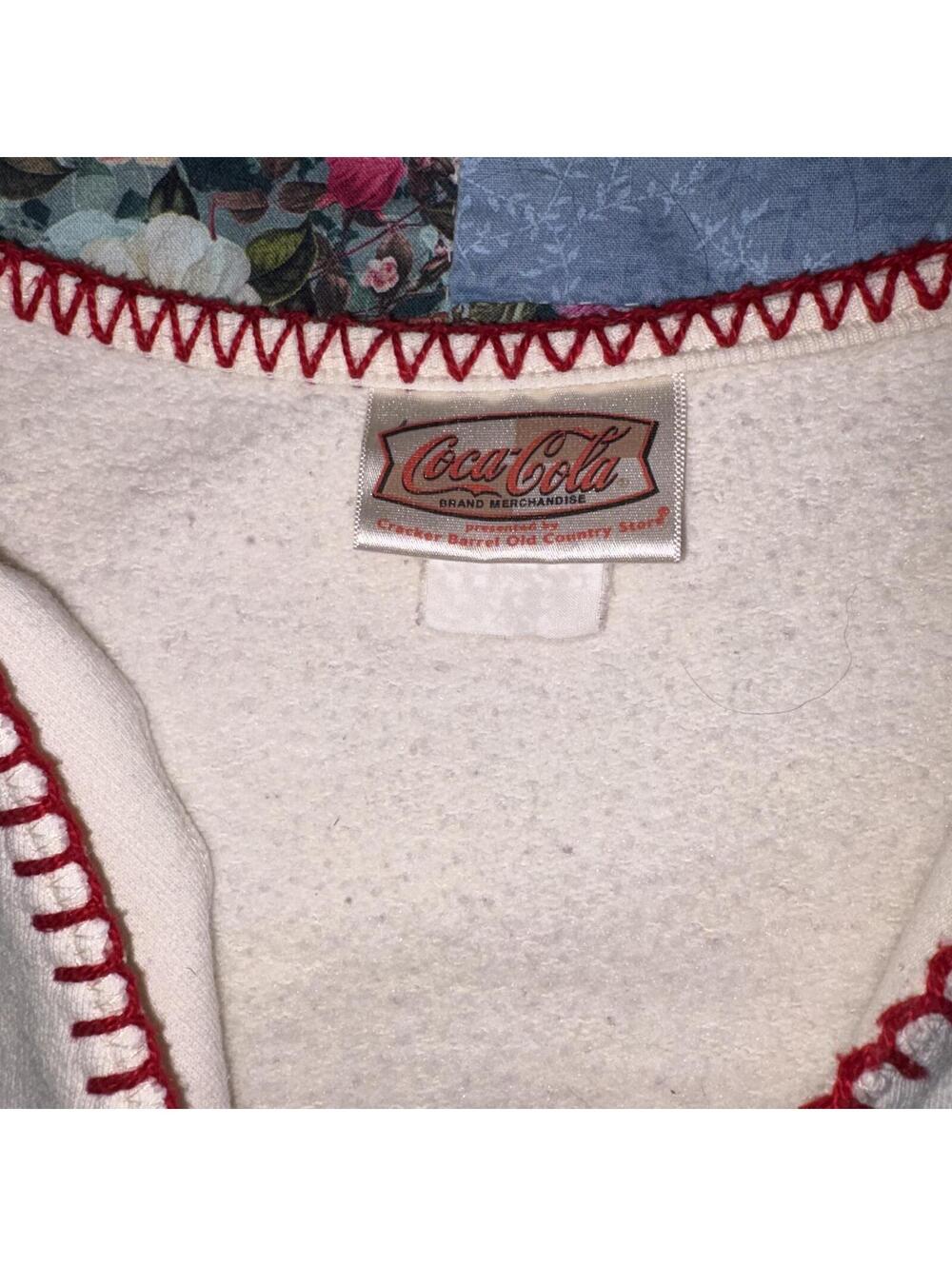 Vintage Y2K Coca-Cola Womans Large Button-Up Cardigan Sweater Cozy Casual - Picture 5 of 8